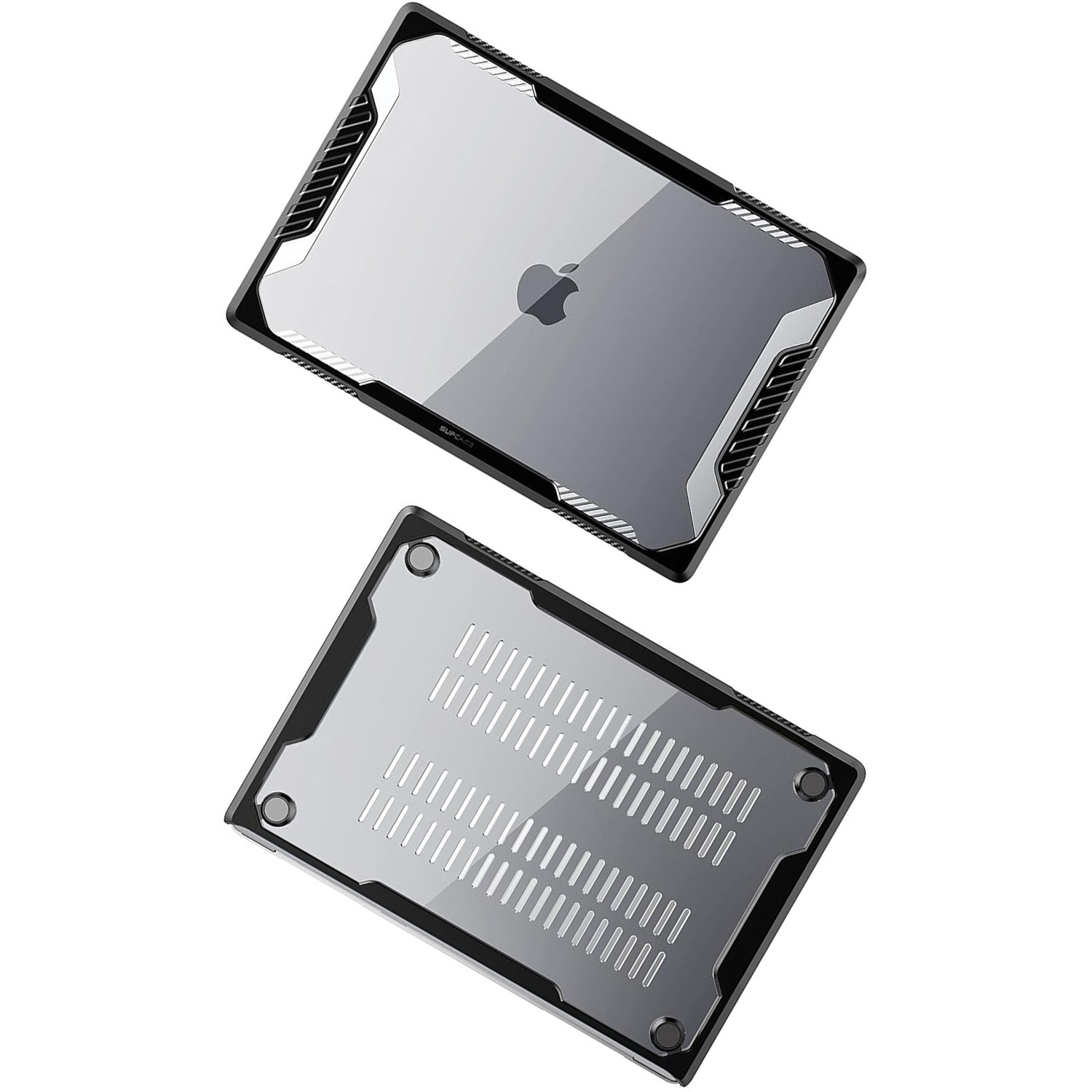 Schutzhülle für MacBook Air 13.6" M5 / M4 / M3 / M2, Supcase Unicorn Beetle UB, Schwarz/Transparent