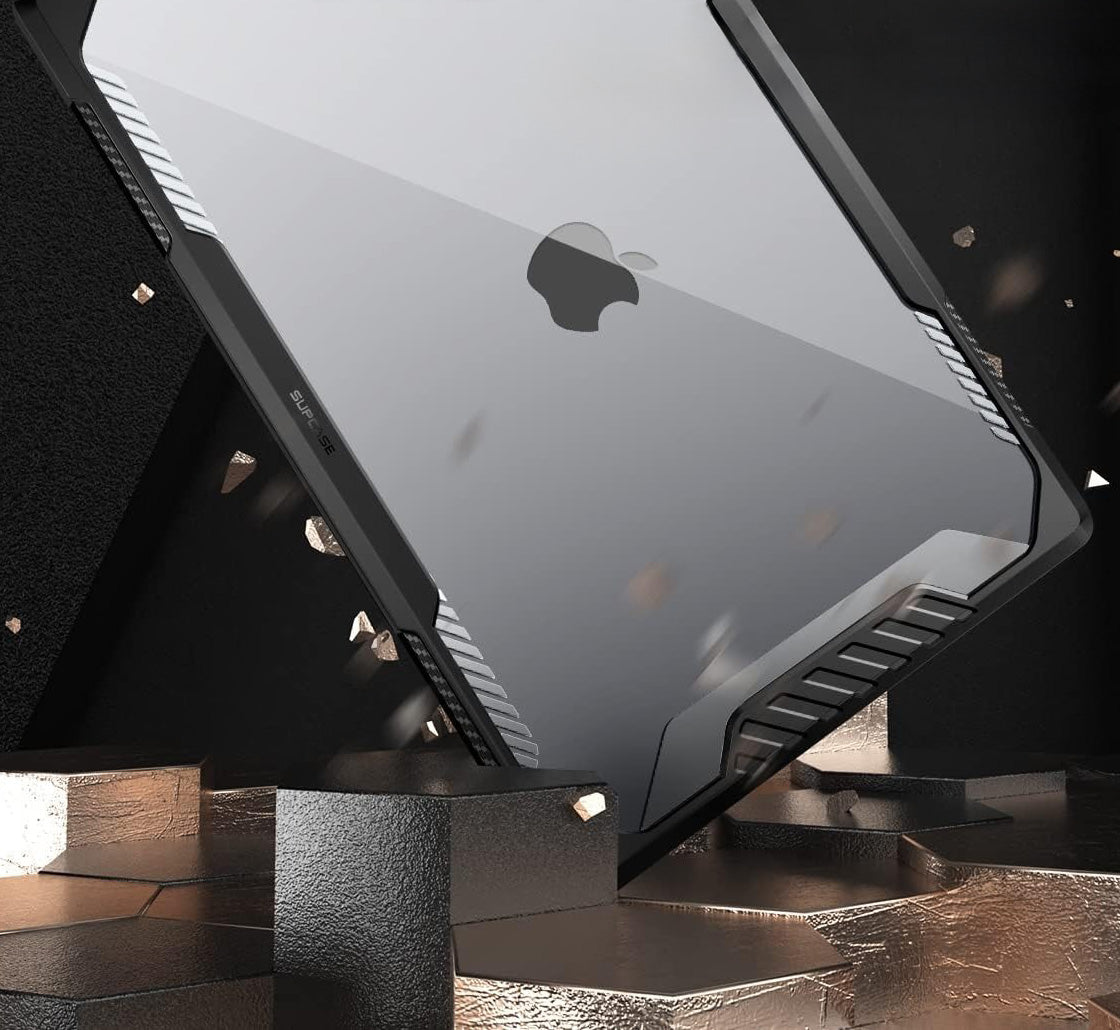 Schutzhülle für MacBook Air 13.6" M5 / M4 / M3 / M2, Supcase Unicorn Beetle UB, Schwarz/Transparent