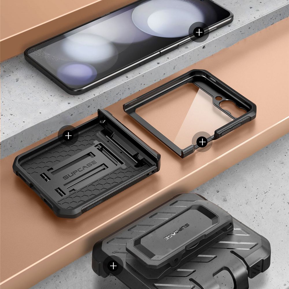 Handyhülle für Galaxy Z Flip7 FE / Z Flip6, Supcase UB Pro BackSP, Schwarz