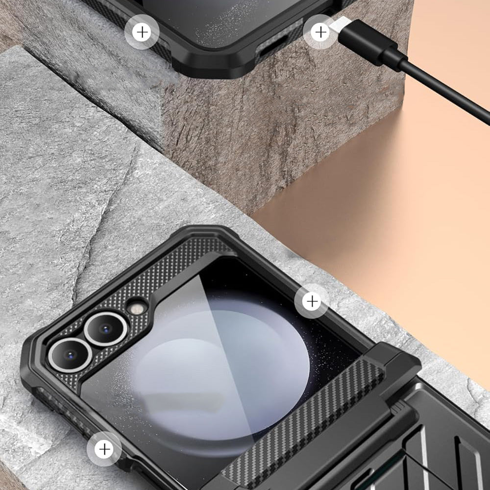 Handyhülle für Galaxy Z Flip7 FE / Z Flip6, Supcase UB Pro BackSP, Schwarz