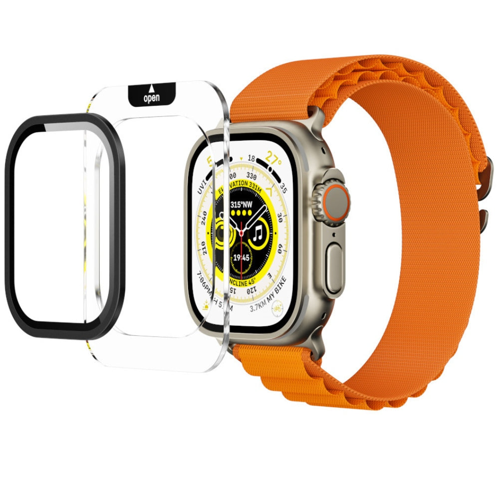 Displayschutzglas YAXO AR Superhard Armor Glass für Apple Watch Ultra 1/2/3, mit schwarzem Rahmen (1/6)