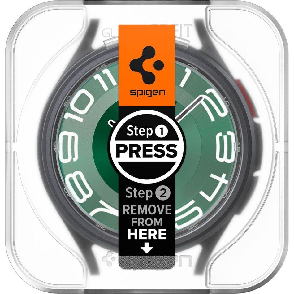 Glas für die Schutzhülle Spigen Glas.tR EZ Fit 2-Pack für Galaxy Watch 6 Classic 47mm