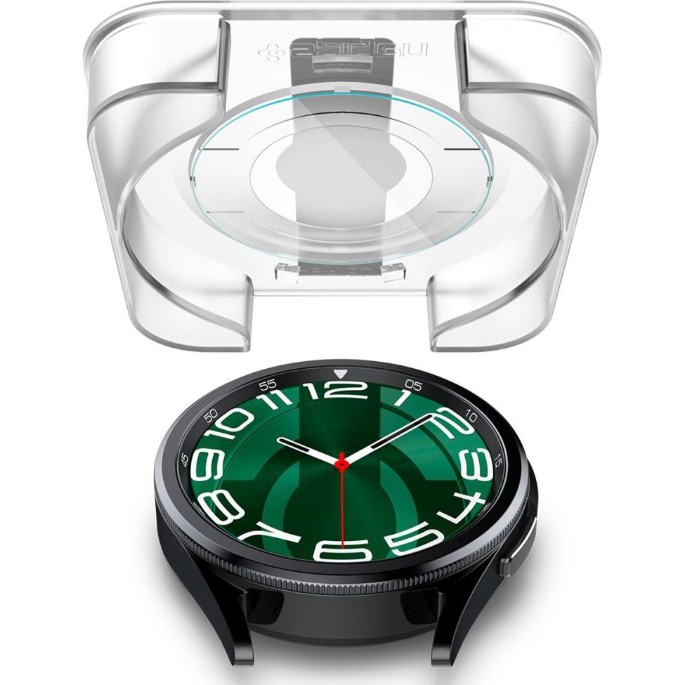 Glas für die Schutzhülle Spigen Glas.tR EZ Fit 2-Pack für Galaxy Watch 6 Classic 47mm