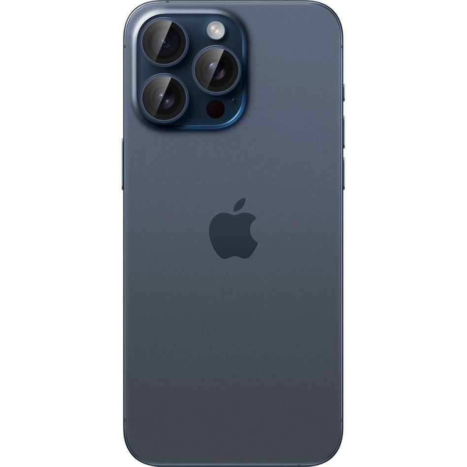 Glas für die Kamera Spigen Glas.tR Ez Fit Optik Pro 2-Pack für iPhone 15 Pro / 15 Pro Max / 14 Pro / 14 Pro Max, Schwarz-lau