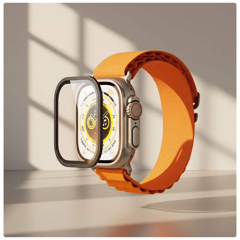 Displayschutzglas YAXO AR Superhard Armor Glass für Apple Watch Ultra 1/2/3, mit schwarzem Rahmen (3/6)