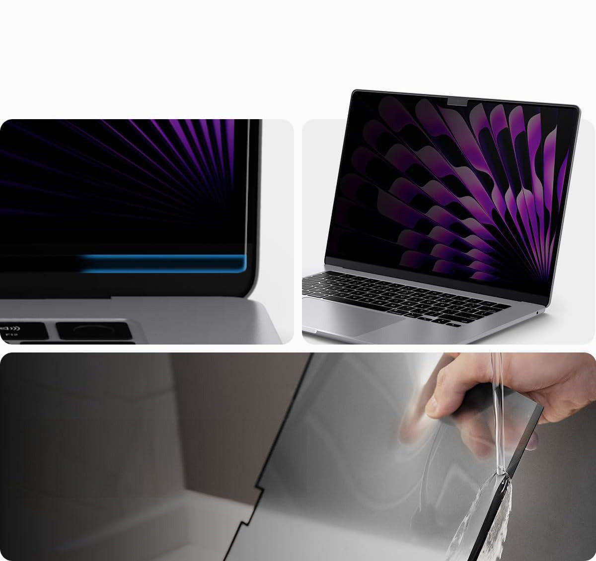 Folie Spigen SafeView Privacy Filter mit Sichtschutzfilter für MacBook Air 15 M4 / M3 / M2