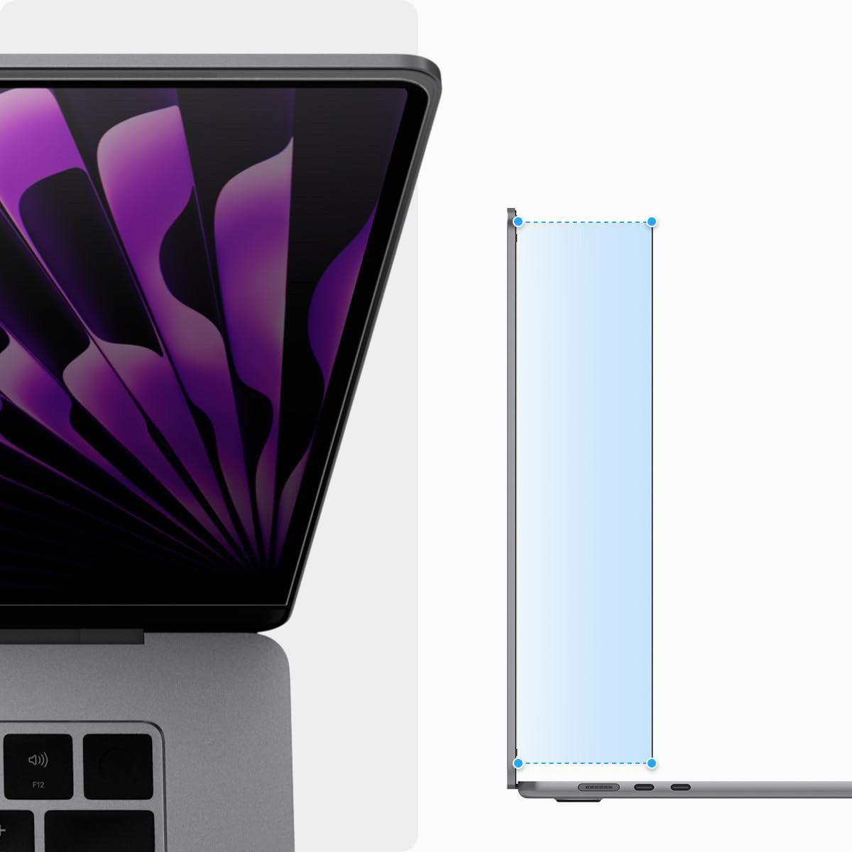 Folie Spigen SafeView Privacy Filter mit Sichtschutzfilter für MacBook Air 15 M4 / M3 / M2