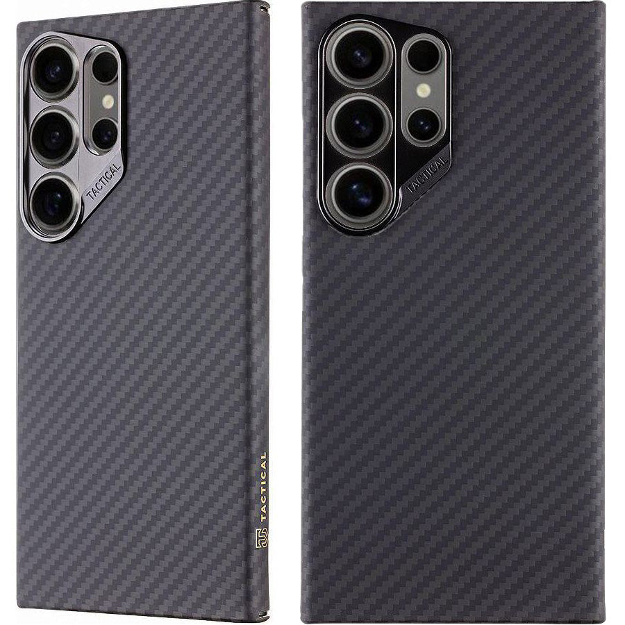 Handyhülle für Samsung Galaxy S24 Ultra, Tactical MagForce Aramid, Schwarz