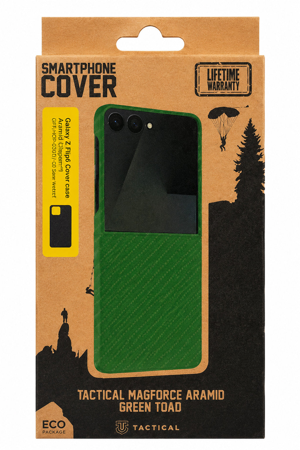 Handyhülle für Samsung Galaxy Z Flip7, Tactical MagForce Aramid, Grün