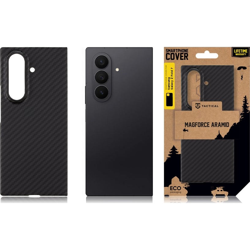 Handyhülle für Samsung Galaxy Z Fold7, Tactical MagForce Aramid, Schwarz