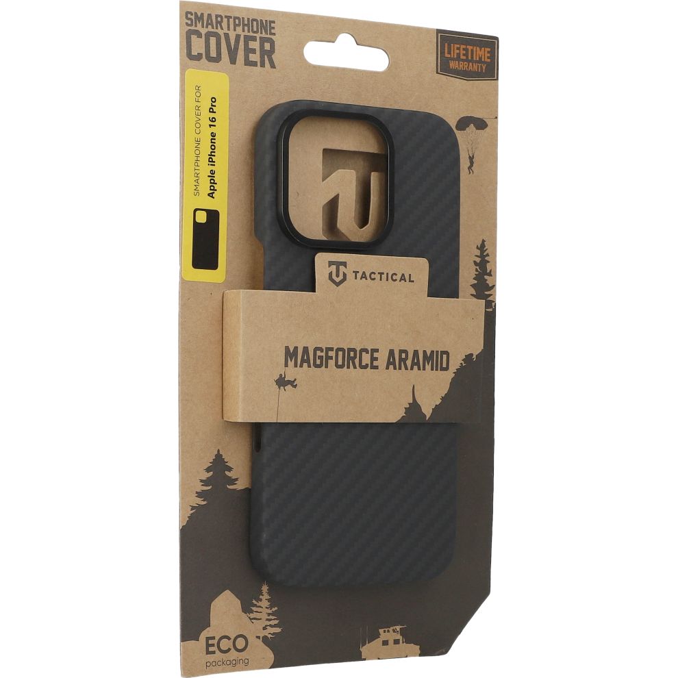Handyhülle für iPhone 16 Pro mit MagSafe, Tactical MagForce Aramid, Schwarz
