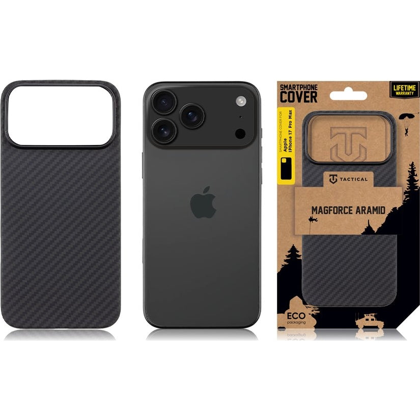 Handyhülle für iPhone 17 Pro Max, Tactical MagForce Aramid, Schwarz