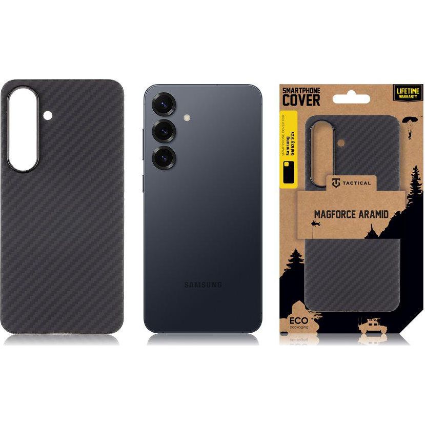 Handyhülle für Galaxy S25 mit MagSafe, Tactical MagForce Aramid, Schwarz