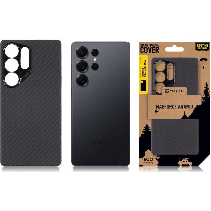 Handyhülle für Galaxy S25 Ultra mit MagSafe, Tactical MagForce Aramid, Schwarz