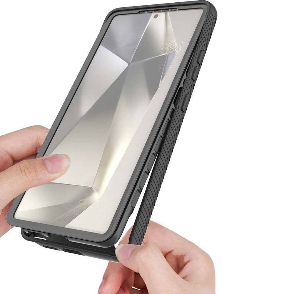 Handyhülle für Samsung Galaxy S25 Ultra, Tech-Protect Defense360 mit MagSafe, Transparent und Schwarz