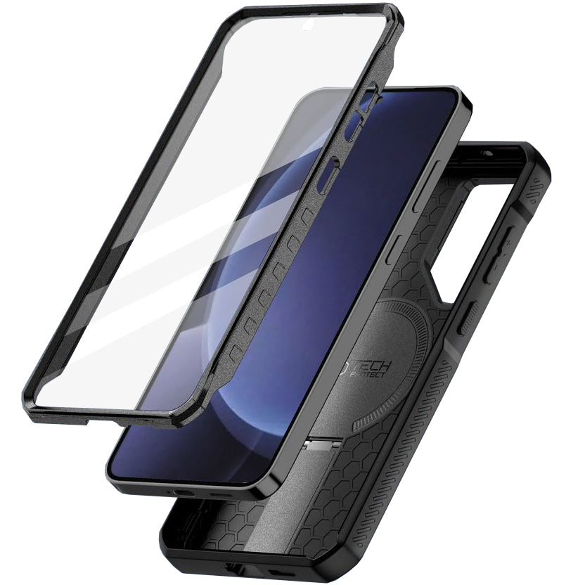 Schutzhülle für Galaxy S25 Plus, Tech-Protect Kevlar MagSafe+, Schwarz