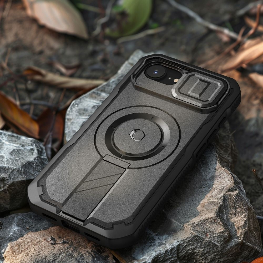 Handyhülle für Apple iPhone 17e / 16e, Tech-Protect Kevlar Cam Plus, Schwarz