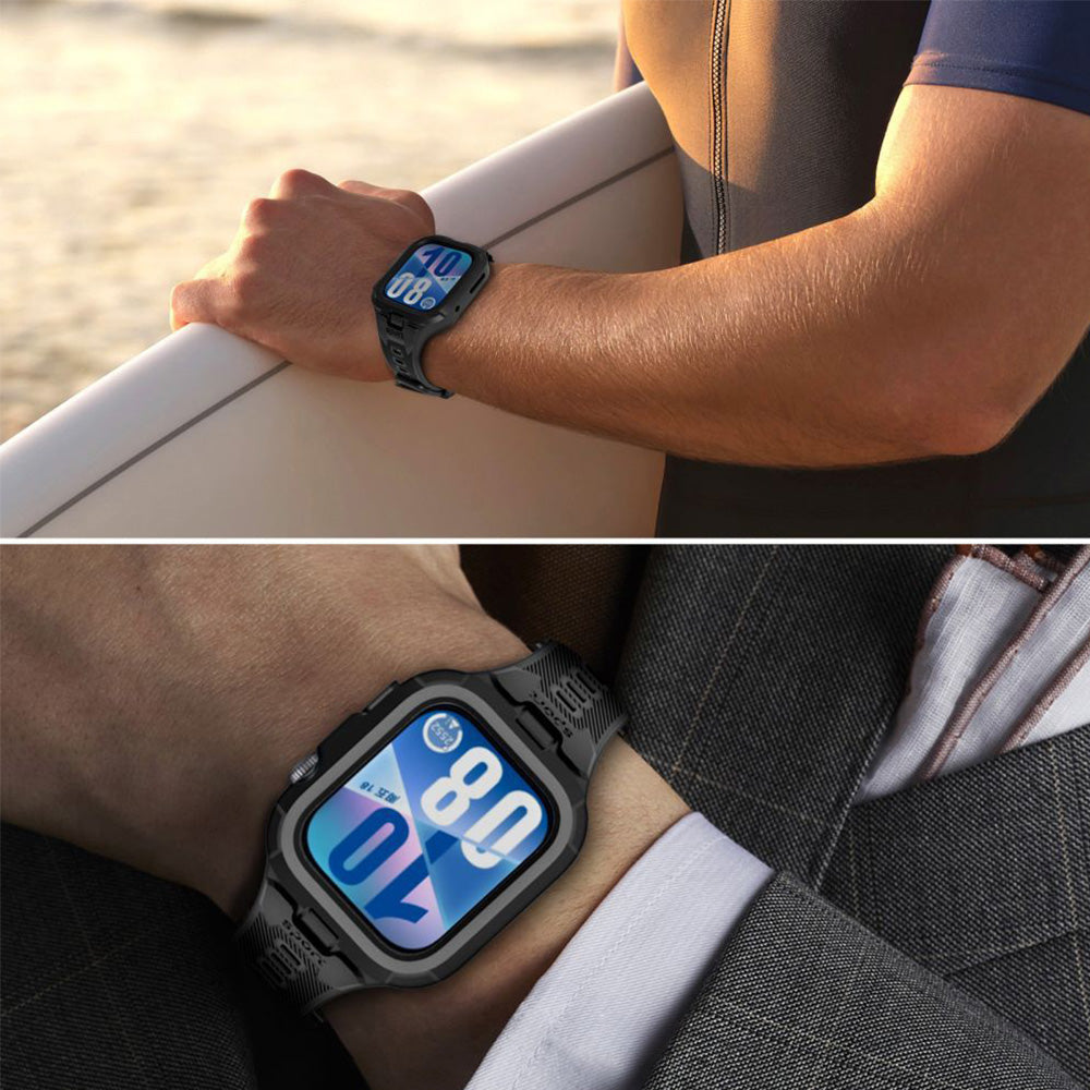 Hülle mit Armband für Huawei Watch Fit 4 Pro / Fit 4 / Fit 3, Tech-Protect Armour, Schwarz