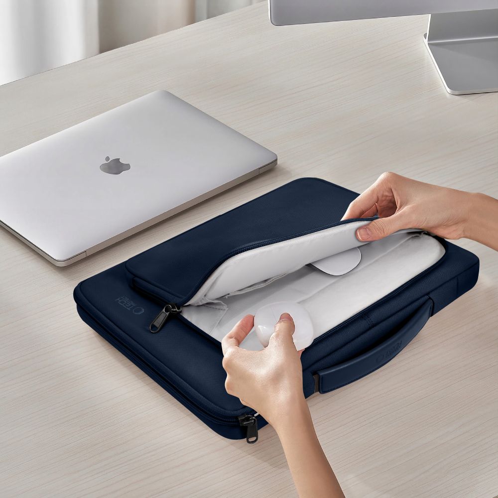 Tasche für 13" / 14" Laptop, Tech-Protect Basic Bag, Dunkelblau