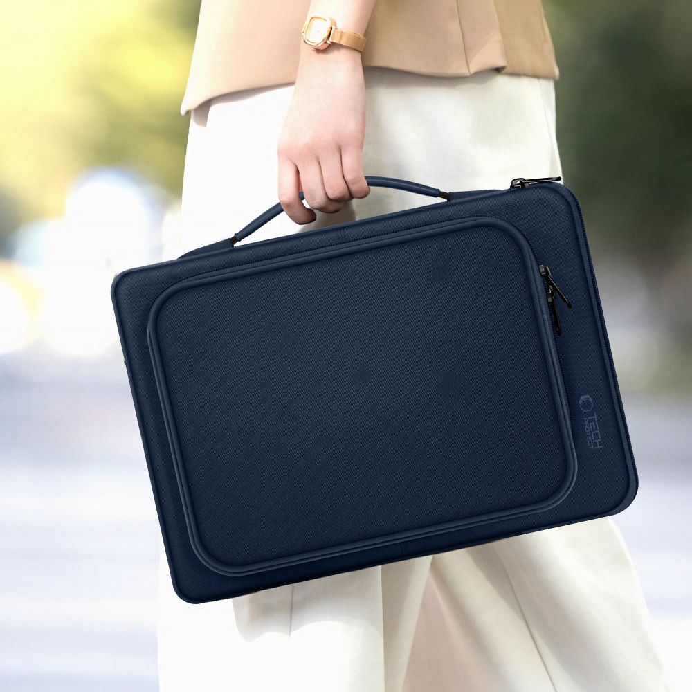 Tasche für 13" / 14" Laptop, Tech-Protect Basic Bag, Dunkelblau