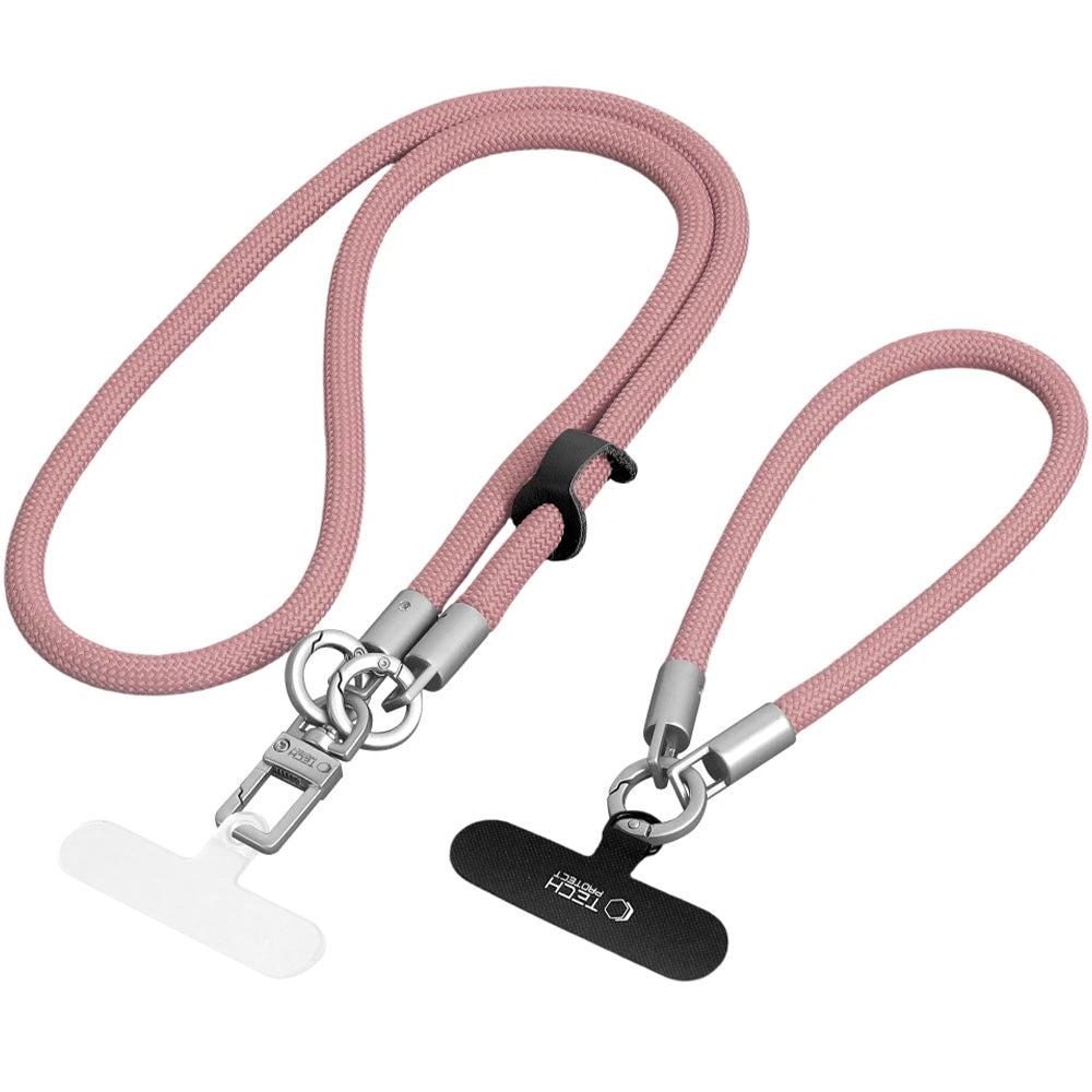 Handy-Schlüsselband für Telefon Tech-Protect C10S Rope Crossbody Wrist, Rosa