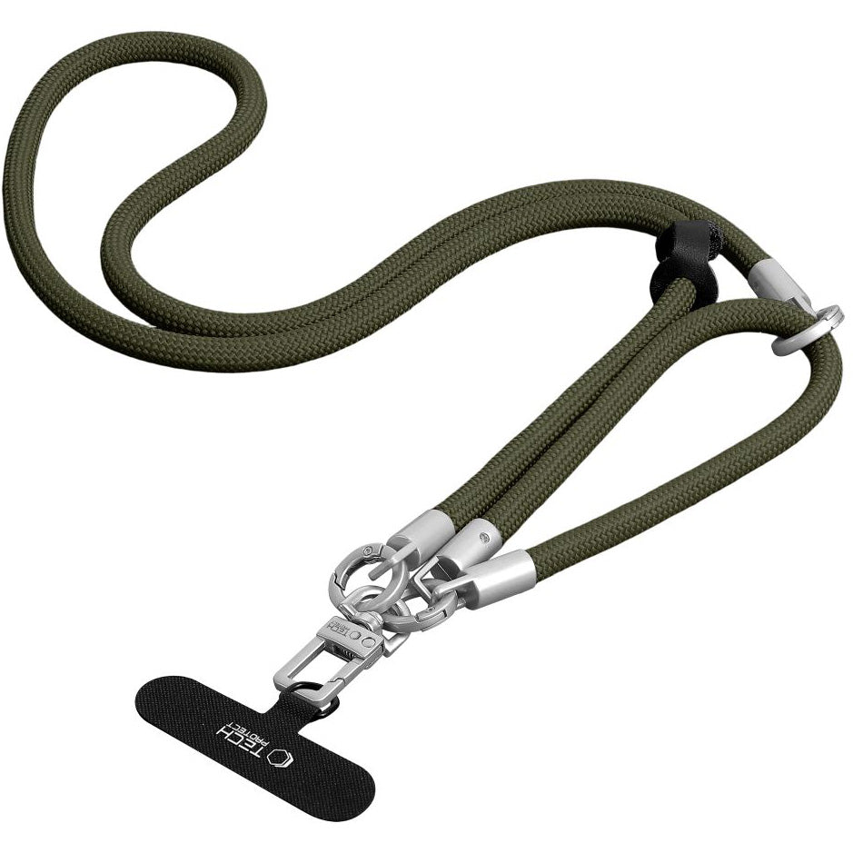 Handy-Schlüsselband für Telefon Tech Protect C10S Rope Crossbody Wrist, Grün