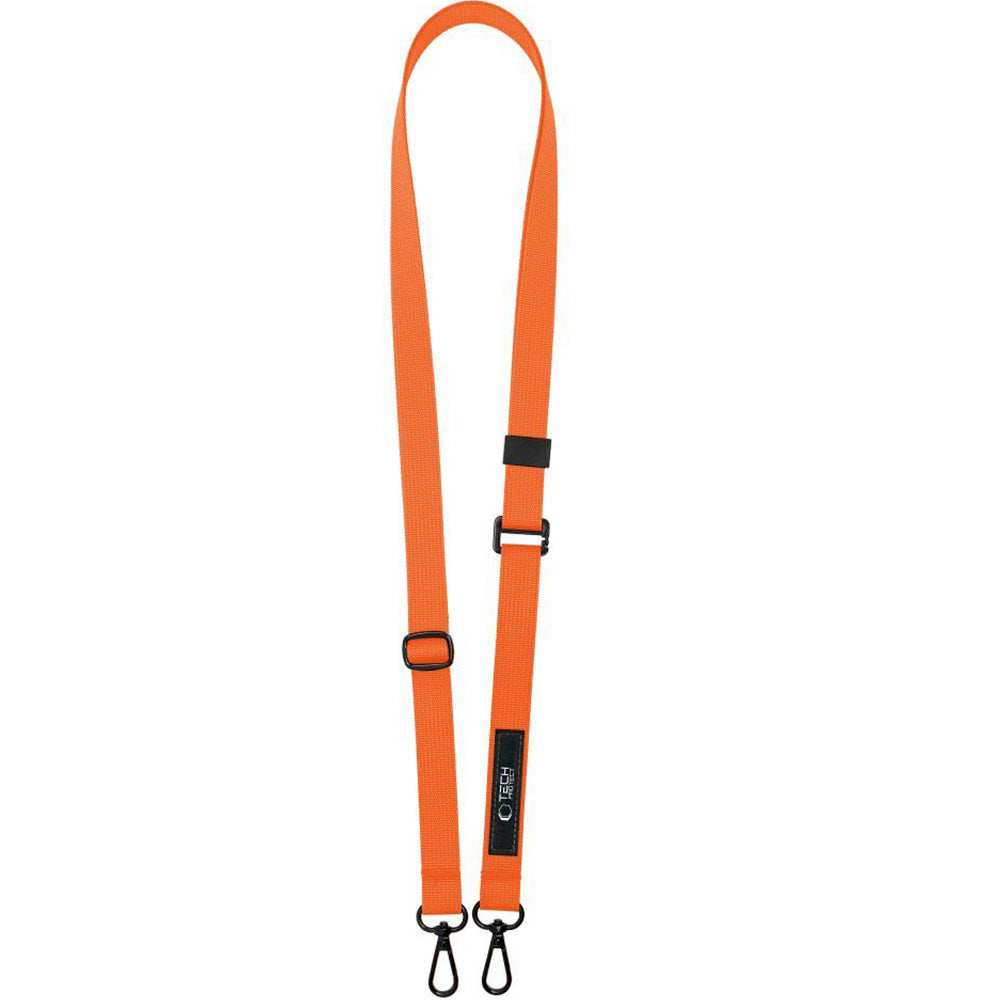 Handy-Lanyard fürs Handgelenk / den Arm, Tech-Protect C6S Rope Wrist Strap, Schwarz-Orange
