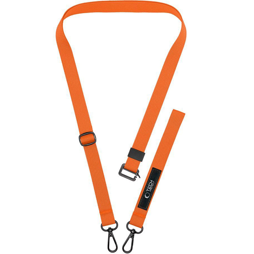 Handy-Lanyard fürs Handgelenk / den Arm, Tech-Protect C6S Rope Wrist Strap, Schwarz-Orange