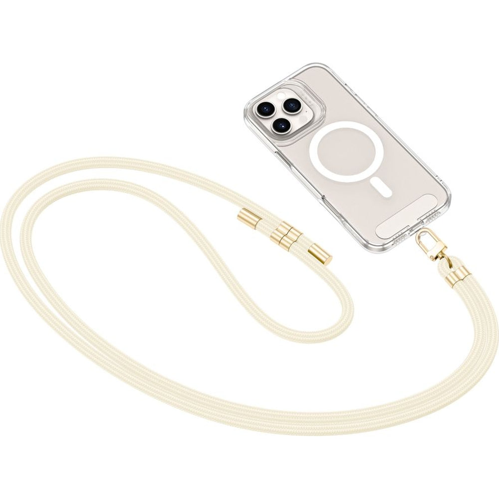 Tech-Protect C7S Rope Wrist Strap, Beige mit Goldenen Elementen
