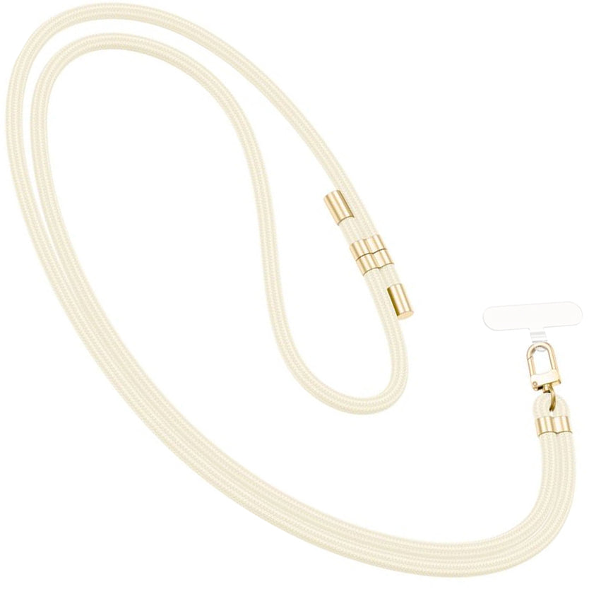 Tech-Protect C7S Rope Wrist Strap, Beige mit Goldenen Elementen