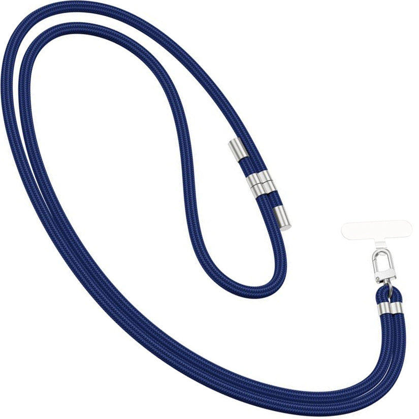 Tech-Protect C7S Rope Wrist Strap, Dunkelblau mit Silbernen Elementen