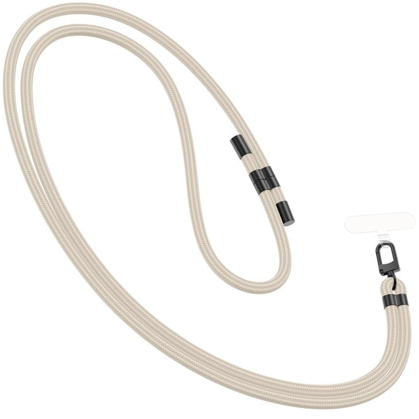 Tech-Protect C7S Rope Wrist Strap, Beige mit Schwarzen Elementen