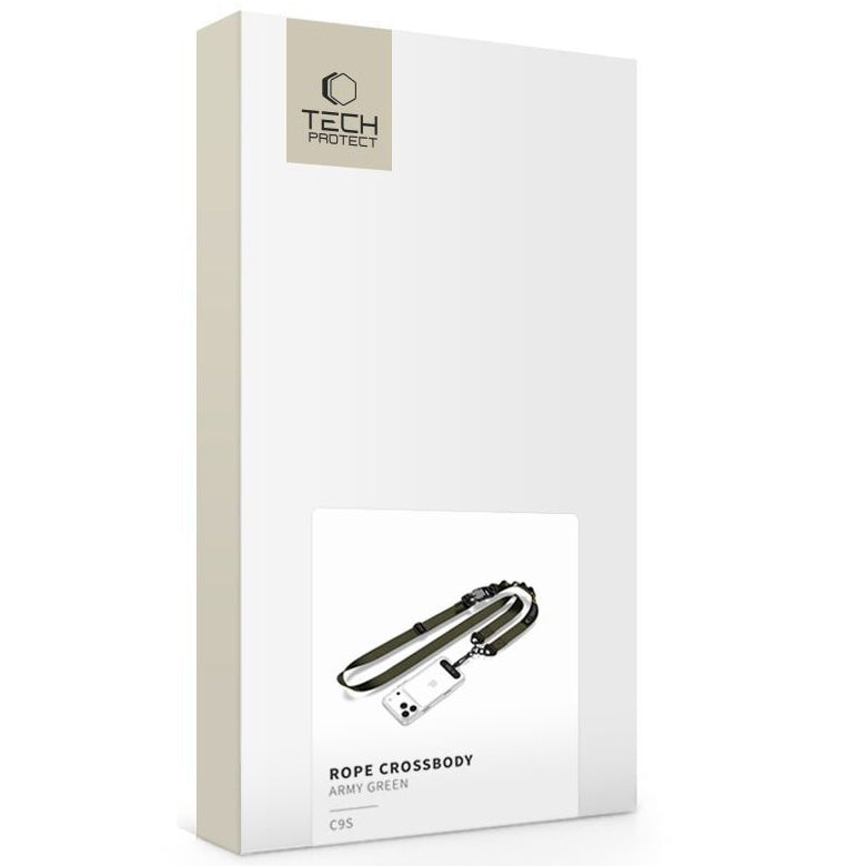 Handy-Schlüsselband für Telefon Tech Protect C9S Rope Crossbody, Grün