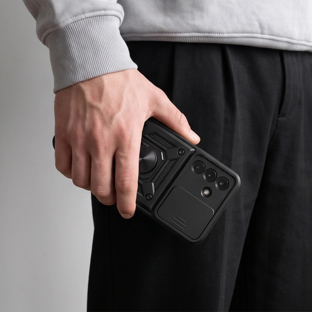 Handyhülle für Galaxy A26 / A18 / A17 5G / 4G, Tech-Protect Camshield Pro, Schwarz