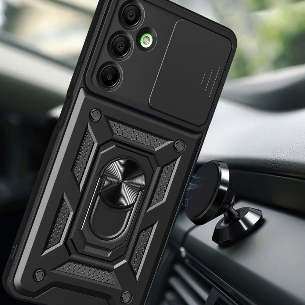 Handyhülle mit Ring für Samsung Galaxy A17 5G/4G, Tech-Protect Camshield Pro, Schwarz