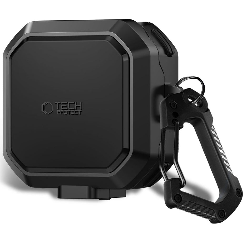Schutzhülle für Samsung Galaxy Buds 4 / 4 Pro, Tech-Protect Carbonox mit MagSafe, Schwarz