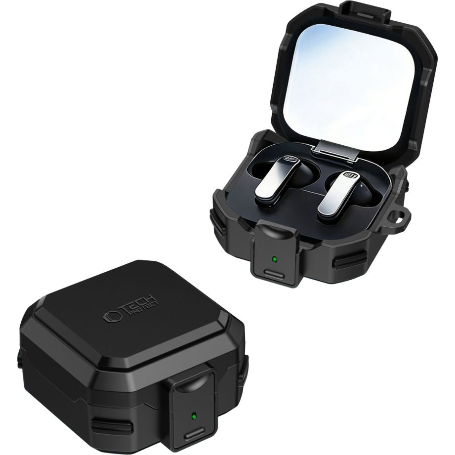 Schutzhülle für Samsung Galaxy Buds 4 / 4 Pro, Tech-Protect Carbonox mit MagSafe, Schwarz