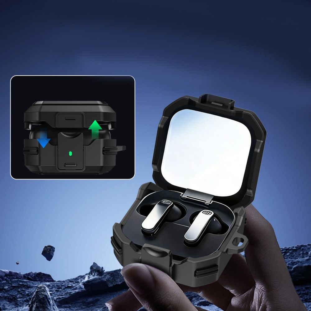 Schutzhülle für Samsung Galaxy Buds 4 / 4 Pro, Tech-Protect Carbonox mit MagSafe, Schwarz