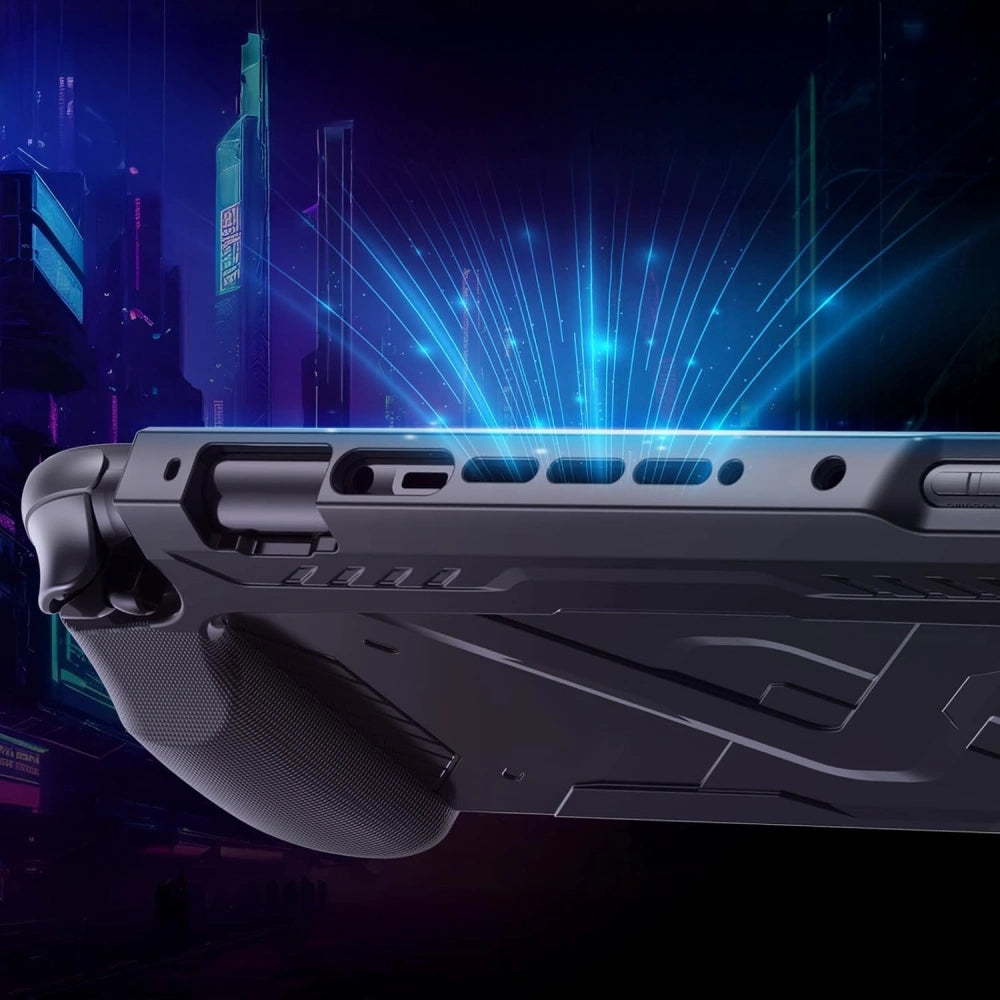 Handyhülle für Nintendo Switch 2, Tech-Protect Carbonox, Schwarz