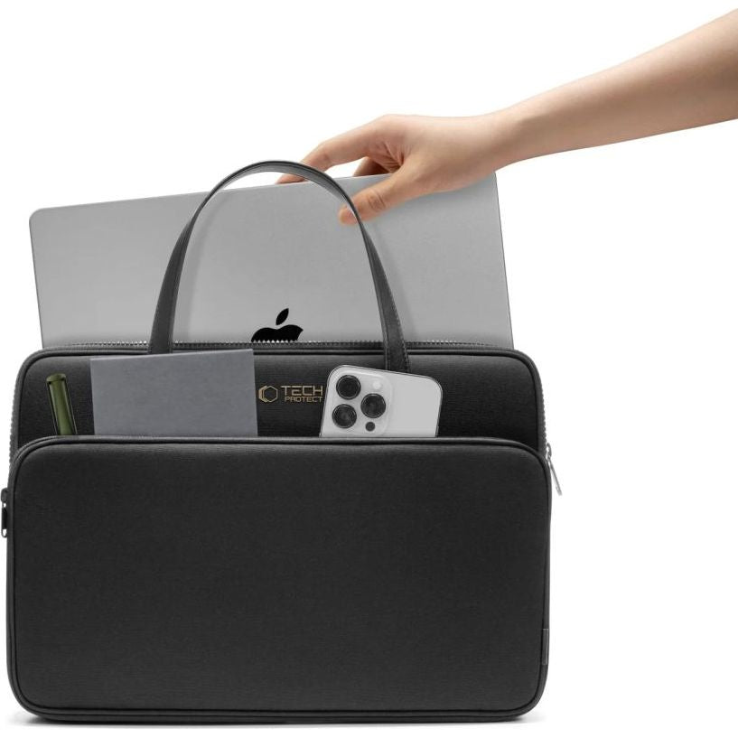 Tasche für 13" / 14" Laptop, Tech-Protect Carrying Bag, Schwarz