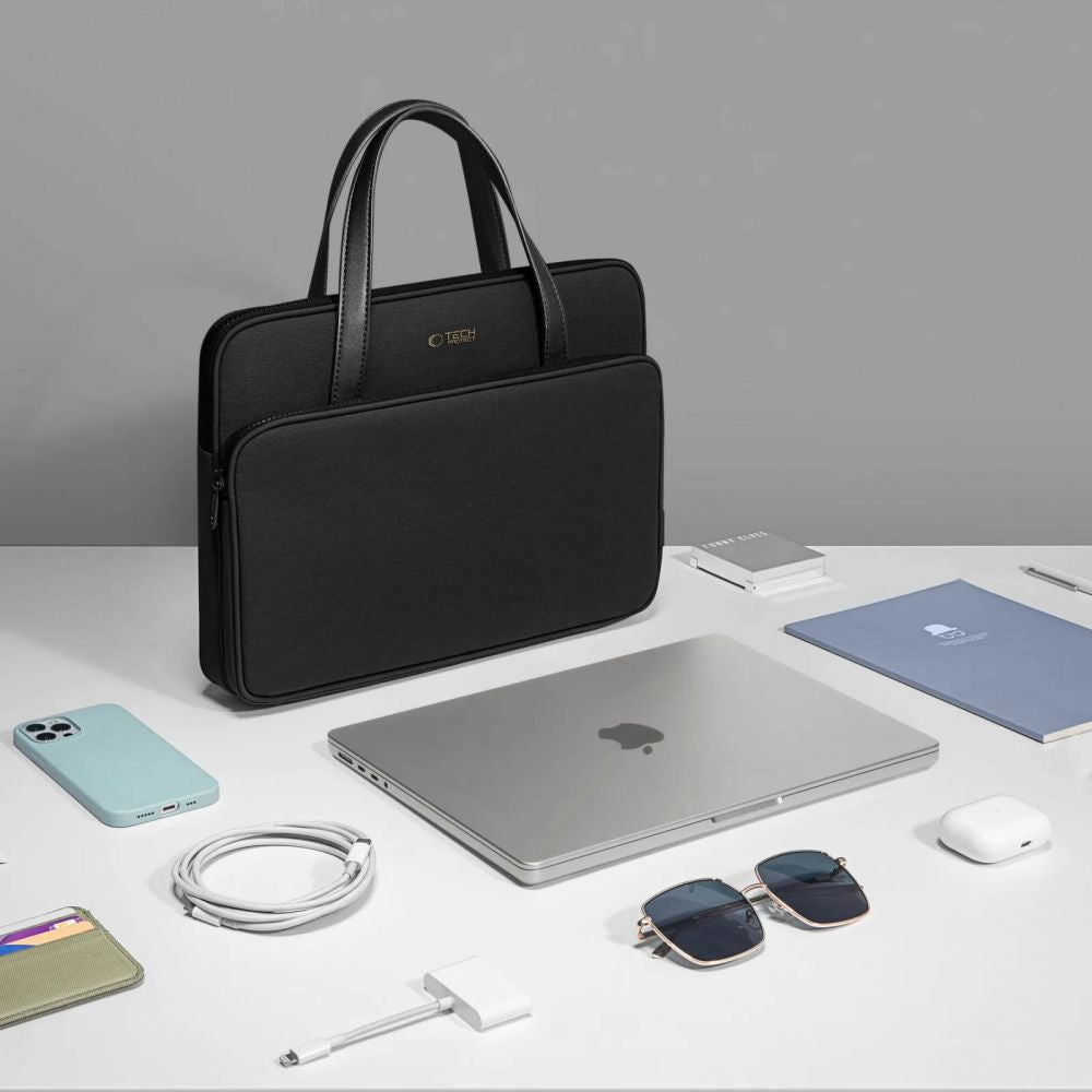 Tasche für 13" / 14" Laptop, Tech-Protect Carrying Bag, Schwarz
