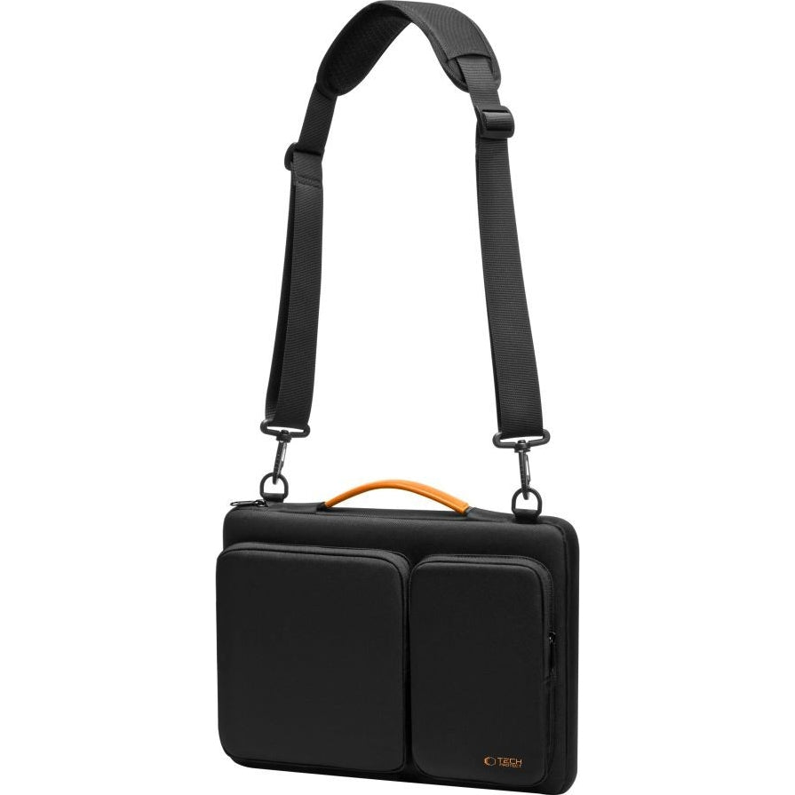 Umhängetasche für 15-16“ Laptop, Tech-Protect Defender Bag, Schwarz/Orange