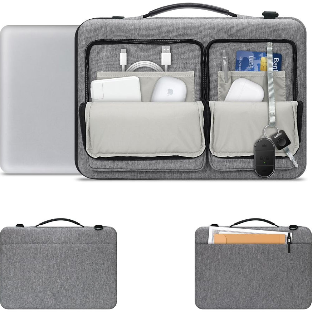 Umhängetasche für 13-14“ Laptop, Tech-Protect Defender Bag, Grau