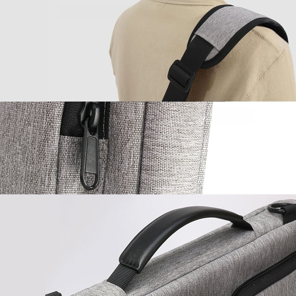 Umhängetasche für 13-14“ Laptop, Tech-Protect Defender Bag, Grau