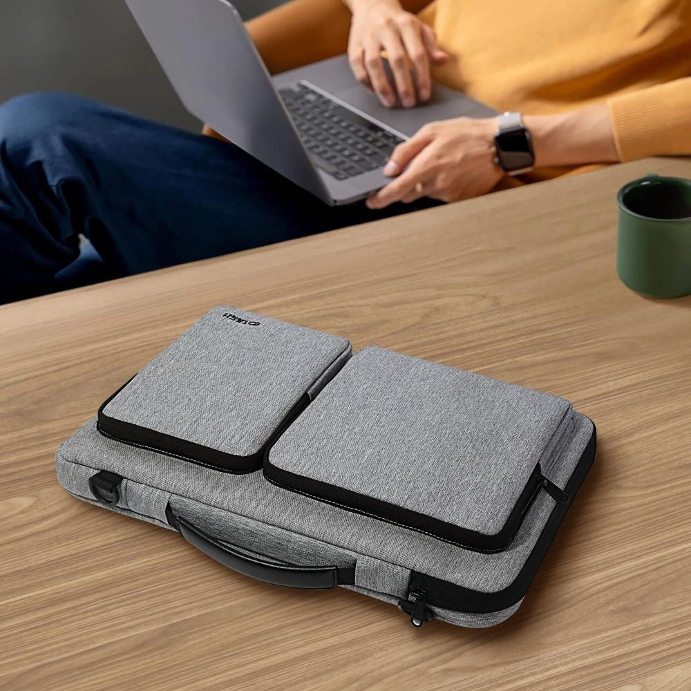 Umhängetasche für 13-14“ Laptop, Tech-Protect Defender Bag, Grau