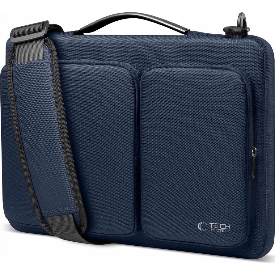 Umhängetasche für 13-14“ Laptop, Tech-Protect Defender Bag, Dunkelblau