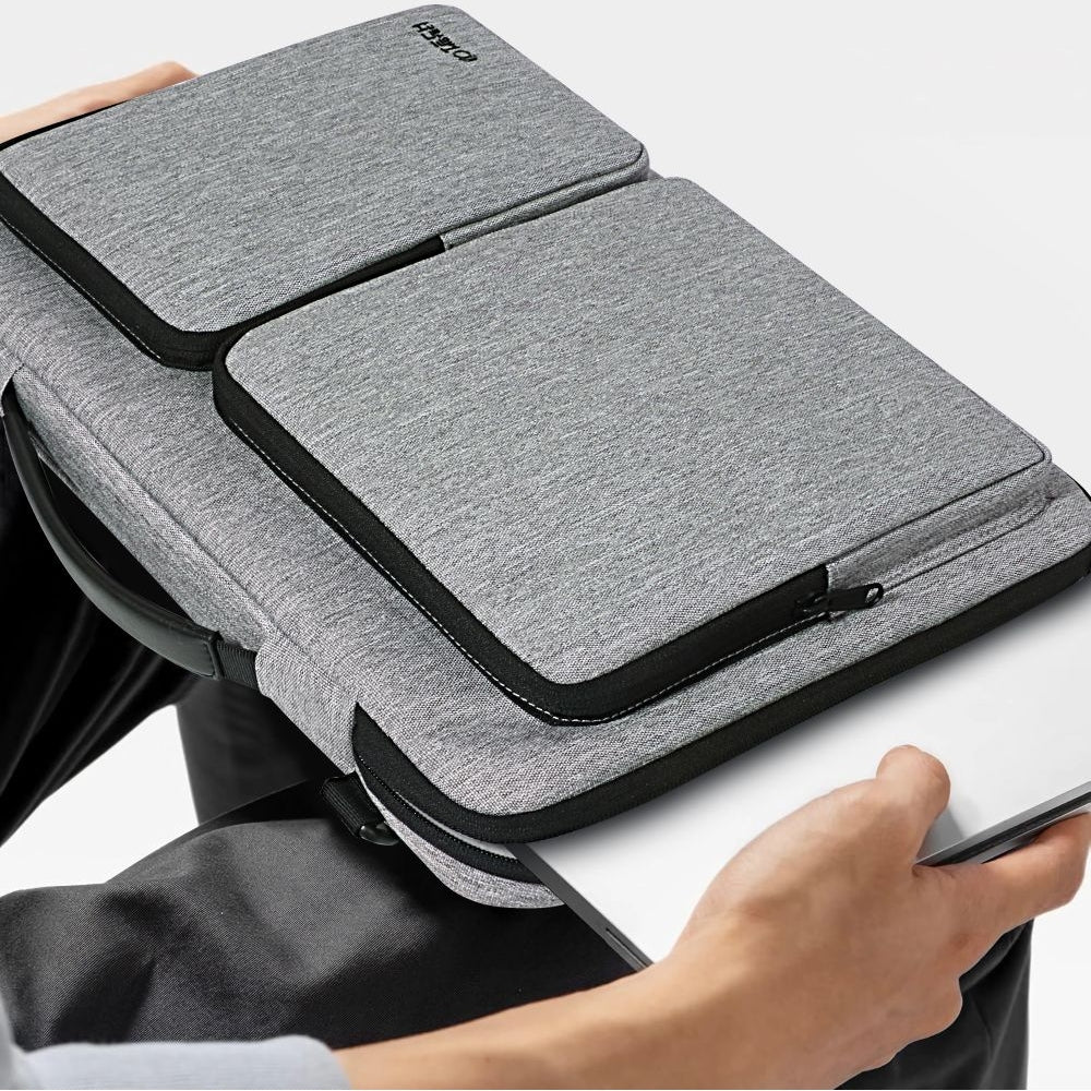 Umhängetasche für 15-16“ Laptop, Tech-Protect Defender Bag, Grau