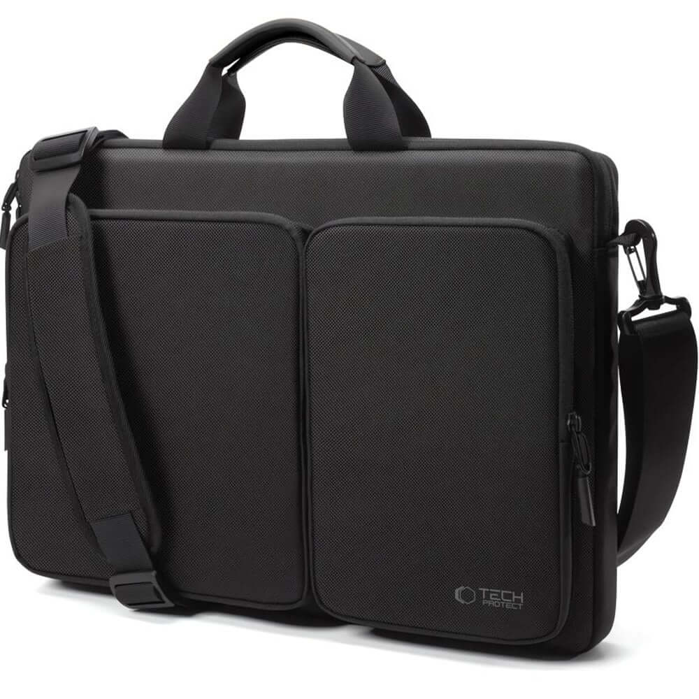 Umhängetasche für 17“ Laptop, Tech-Protect Defender Bag, Schwarz