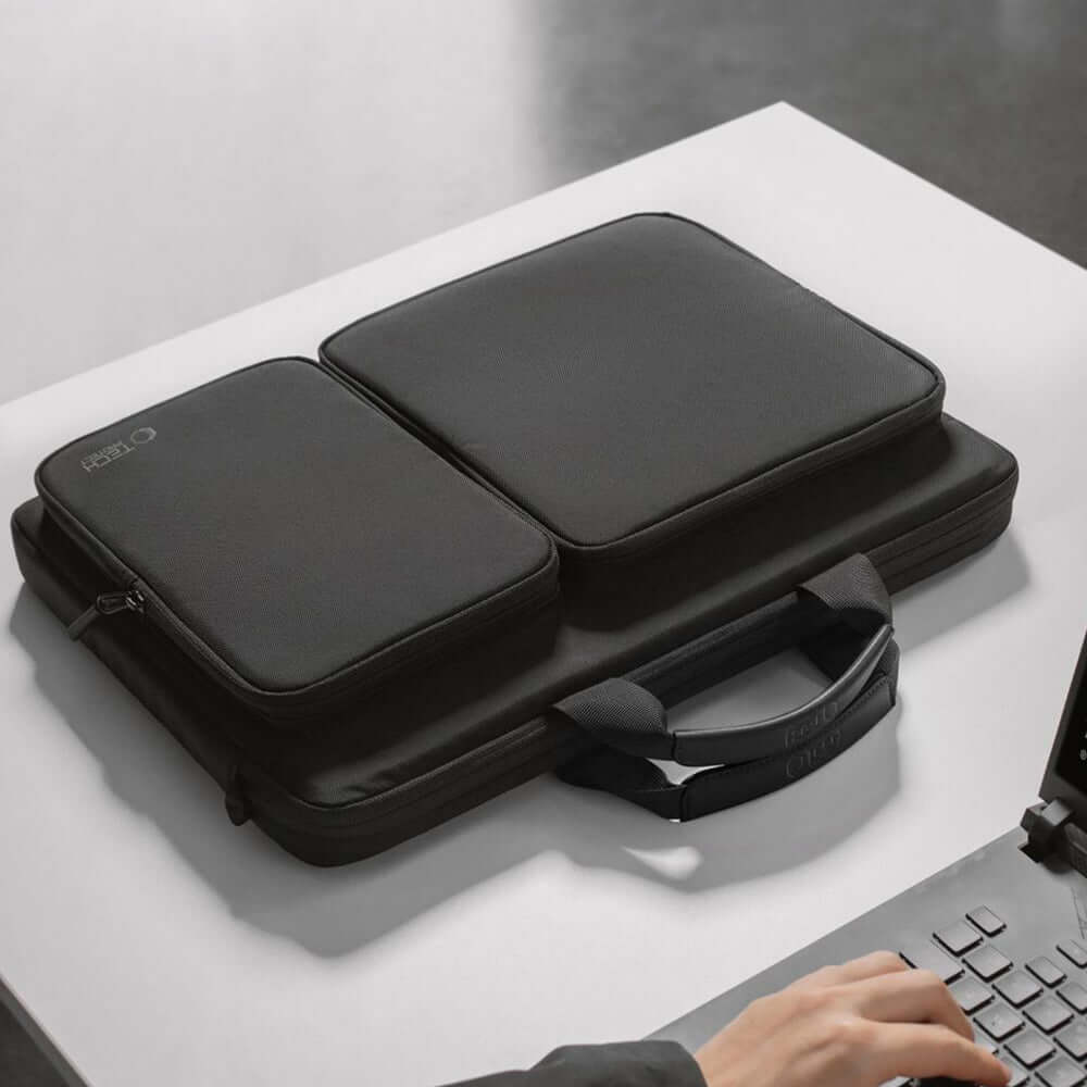 Umhängetasche für 17“ Laptop, Tech-Protect Defender Bag, Schwarz