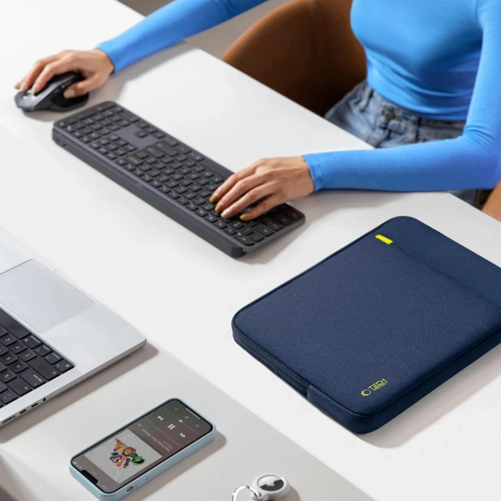 Universal Laptoptasche bis zu 13"-14", Tech-Protect Defender, Dunkelblau